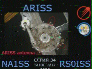 SSTV picture from ISS, received in Robot 36
