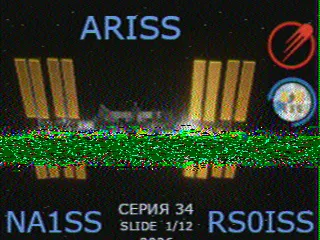 SSTV picture from ISS, received in Robot 36