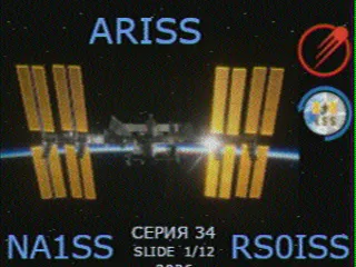 SSTV picture from ISS, received in Robot 36