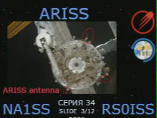 SSTV picture from ISS, received in Robot 36