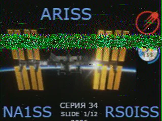 SSTV picture from ISS, received in Robot 36