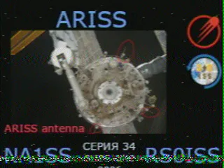 SSTV picture from ISS, received in Robot 36