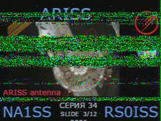 SSTV picture from ISS, received in Robot 36