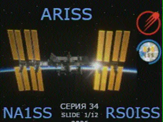 SSTV picture from ISS, received in Robot 36
