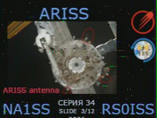 SSTV picture from ISS, received in Robot 36
