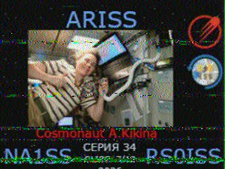 SSTV picture from ISS, received in Robot 36
