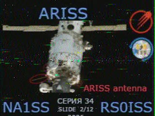 SSTV picture from ISS, received in Robot 36