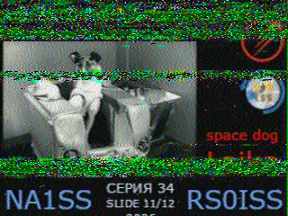 SSTV picture from ISS, received in Robot 36