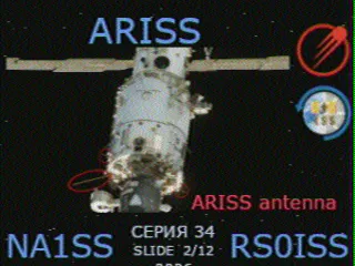 SSTV picture from ISS, received in Robot 36