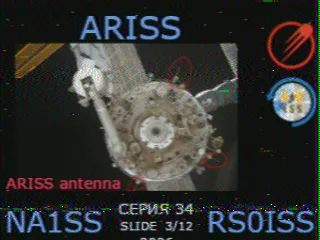 SSTV picture from ISS, received in Robot 36