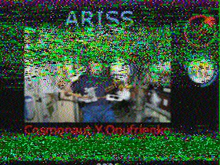 SSTV picture from ISS, received in Robot 36