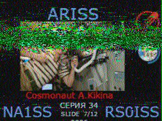 SSTV picture from ISS, received in Robot 36