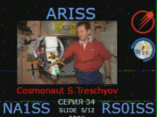 SSTV picture from ISS, received in Robot 36