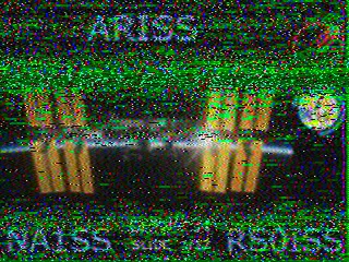 SSTV picture from ISS, received in Robot 36