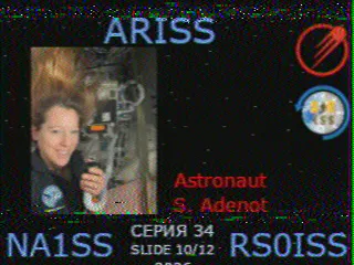 SSTV picture from ISS, received in Robot 36