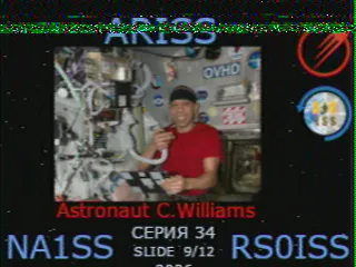 SSTV picture from ISS, received in Robot 36