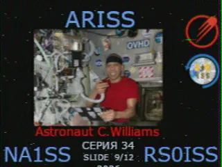 SSTV picture from ISS, received in Robot 36