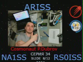 SSTV picture from ISS, received in Robot 36