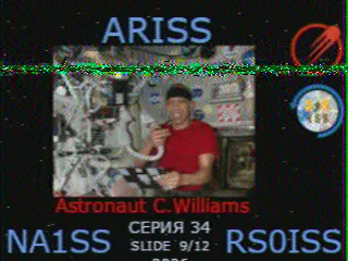 SSTV picture from ISS, received in Robot 36