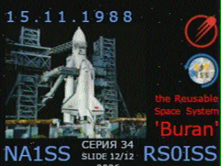 SSTV picture from ISS, received in Robot 36