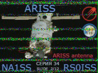 SSTV picture from ISS, received in Robot 36