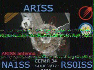 SSTV picture from ISS, received in Robot 36