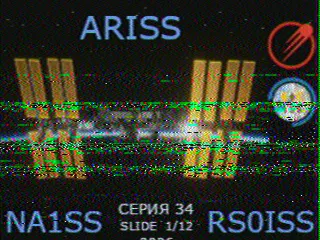 SSTV picture from ISS, received in Robot 36