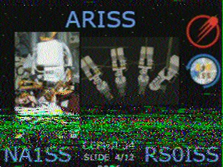SSTV picture from ISS, received in Robot 36