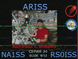 SSTV picture from ISS, received in Robot 36