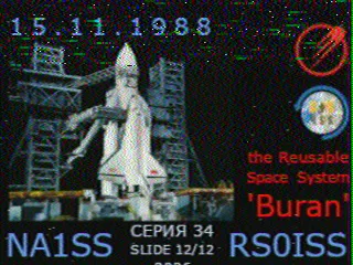 SSTV picture from ISS, received in Robot 36