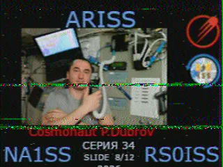 SSTV picture from ISS, received in Robot 36