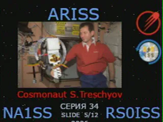 SSTV picture from ISS, received in Robot 36