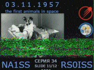 SSTV picture from ISS, received in Robot 36