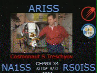 SSTV picture from ISS, received in Robot 36