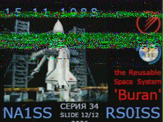 SSTV picture from ISS, received in Robot 36
