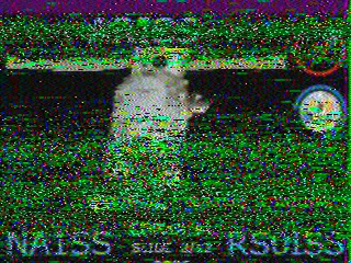 SSTV picture from ISS, received in Robot 36