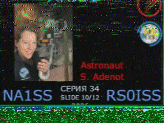 SSTV picture from ISS, received in Robot 36