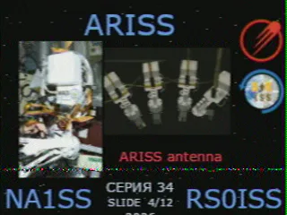 SSTV picture from ISS, received in Robot 36